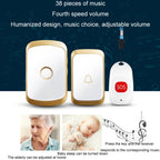 CACAZI C20 Two To Three Wireless Pager For The Elderly Home Care Waterproof Emergency Pager, EU Plug(Silver)