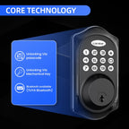 C88 Bluetooth Remote Tuya Automatic Smart Electronic Password Door Lock(Black)