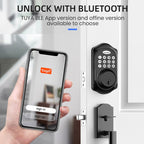 C88 Bluetooth Remote Tuya Automatic Smart Electronic Password Door Lock(Black)