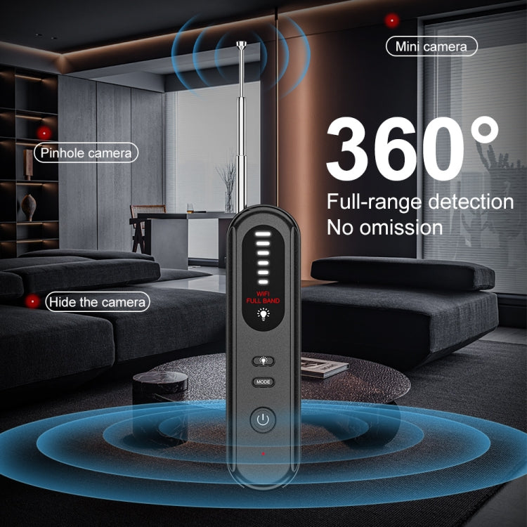 T01 Wireless Detector Camera Anti-eavesdropping Positioning GPS Alarm