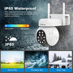SriHome SH052 Wifi 5MP Wireless PTZ IP AI Auto Tracking Sound&Light Alarm Starlight Color Night Vision Outdoors Surveillance Camera, Plug: US