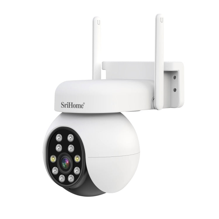 SriHome SH052 Wifi 5MP Wireless PTZ IP AI Auto Tracking Sound&Light Alarm Starlight Color Night Vision Outdoors Surveillance Camera, Plug: AU
