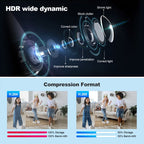 SriHome SH052 Wifi 5MP Wireless PTZ IP AI Auto Tracking Sound&Light Alarm Starlight Color Night Vision Outdoors Surveillance Camera, Plug: US