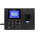 Fingerprint Recognition Voice Broadcast Smart Report Generation Attendance Machine, Model: Black EU Plug