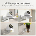 Traceless Wall Mounted Camera Bracket Home No-Punch Surveillance Rack Router Shelf(White)