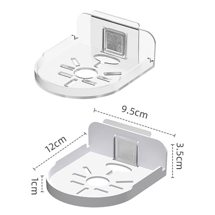 Traceless Wall Mounted Camera Bracket Home No-Punch Surveillance Rack Router Shelf(White)