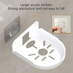 Traceless Wall Mounted Camera Bracket Home No-Punch Surveillance Rack Router Shelf(White)