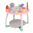5-in-1 Baby Activity Center Interactive Bounce Seat with Removable Toys-Pink - Color: Pink
