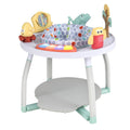 5-in-1 Baby Activity Center Interactive Bounce Seat with Removable Toys-White - Color: White
