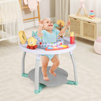 5-in-1 Baby Activity Center Interactive Bounce Seat with Removable Toys-White - Color: White