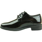 VANGELO Boy TUX-12KID Dress Shoe Formal Tuxedo for Prom & Wedding Black Patent
