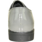 VANGELO Men Dress Shoe TUX-1 Oxford Formal Tuxedo for Prom & Wedding Grey Patent