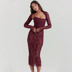 Elegant Red Spaghetti Strap Party Dress