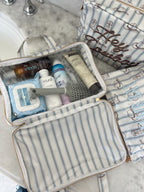 Western Blues Striped - Clear Coat Toiletry Case