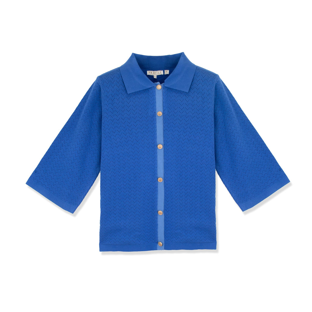 EYELET KNIT POLO