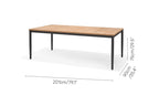 Topaz 9 Piece Teak Big Rectangular Dining Set