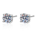 2.0ct Moissanite Stud Earrings in 925 Sterling Silver