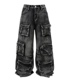 ACID WASH CARGO PANTS