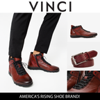The Houston Leather Burgundy Lace-Up Casual Men Boot with a Zipper