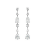 Multi Pear CZ Drop Earrings
