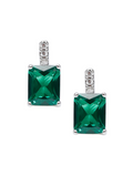 Emerald Shape Drop Earrings