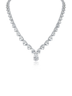 Pear CZ Statement Necklace