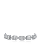 Baguette CZ Framed Rectangle Bracelet