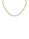 Round Bezel Set Tennis Necklace