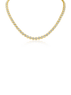 Round Bezel Set Tennis Necklace