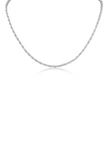 Thin Baguette CZ Tennis Necklace