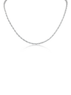 Thin Baguette CZ Tennis Necklace