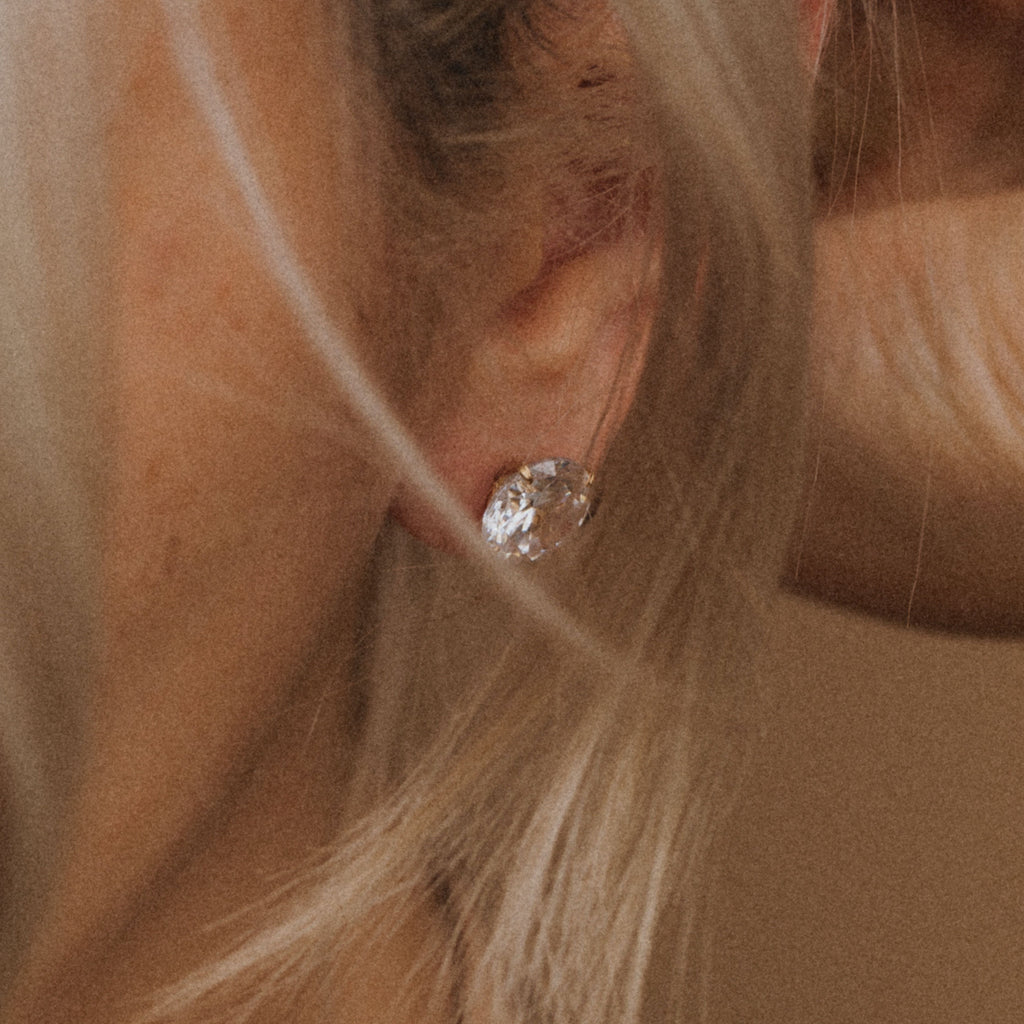 Round Cz Studs