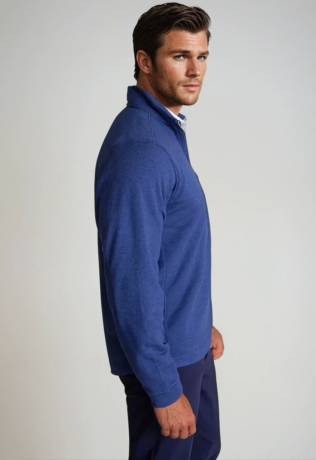 Voey Quarter Zip Sweatshirt - Tokyo Blue