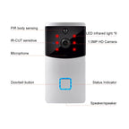 VESAFE Home VS-M2 HD 720P Security Camera Smart WiFi Video Doorbell Intercom, Support TF Card & Night Vision & PIR Detection APP for IOS and Android(Silver)