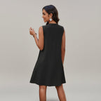Knot Cut-Out Pleated Dress