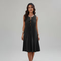 Knot Cut-Out Pleated Dress