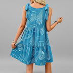 Abstract Pocket A-Line Dress