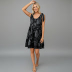 Abstract Pocket A-Line Dress