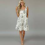 Abstract Pocket A-Line Dress