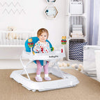 Walker Adjustable Height Removable Toy Wheels Folding Portable Blue