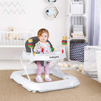 Walker Adjustable Height Removable Toy Wheels Folding Portable Grey