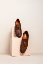 The Meram Brown Leather Tassel Slip-On Loafer Men Shoe