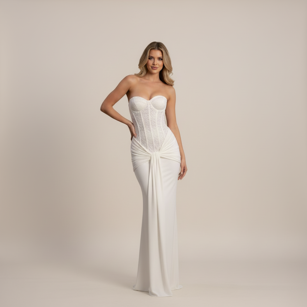 Radiance Off-Shoulder Strapless Gown