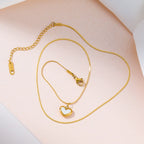 Mother of Pearl Heart Pendant Necklace