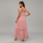 Lace Patchwork Sleeveless Dress