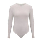 Women Long Sleeve O neck Tight Skinny Skims Style replacement Ribbed Bodysuit