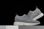 CALTO - X2637 - 2.8 Inches Taller (Pewter Grey/Brown) - Lace Up Casual Walker - Lightweight