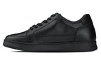 CALTO - Y7111 - 2.6 Inches Taller (Black) - Elevated Pebble Grain Leather Sneakers