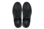 CALTO - Y7111 - 2.6 Inches Taller (Black) - Elevated Pebble Grain Leather Sneakers