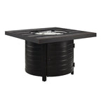 Yorke 40" Square Aluminum Convertible Gas Fire Pit Table